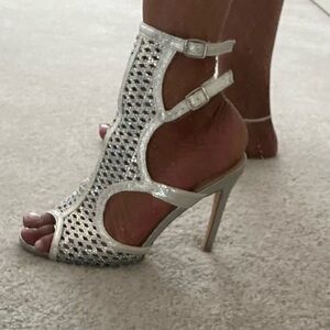 Silver and  Rhinestone Heels.